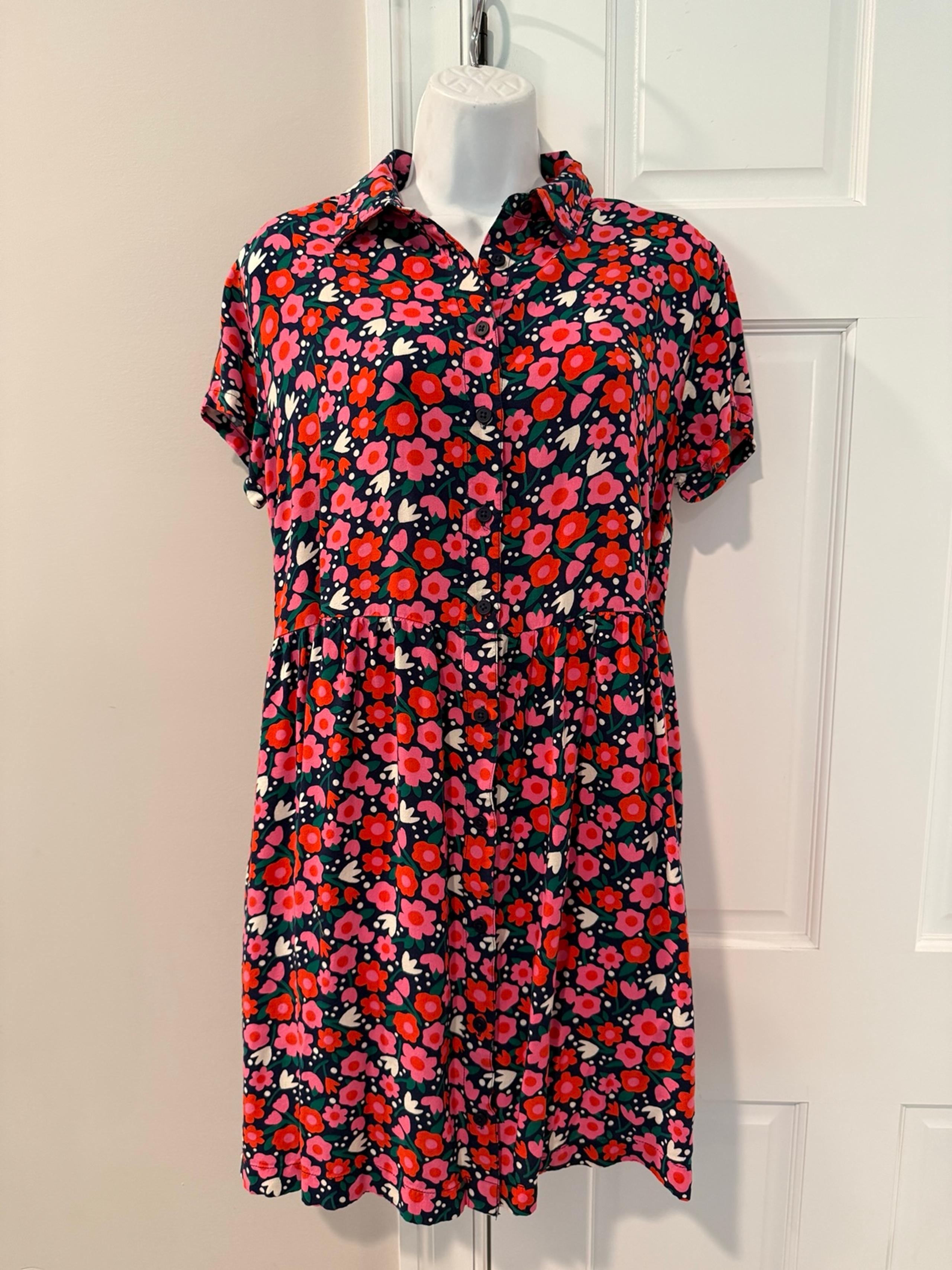 Hanna Anderson Women’s Floral Smock Dress - Sz. S - EUC - Button-down/Collared