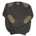 Niffi Green Wool Suede Leather V Neck Mens Medium Commando Sweater England