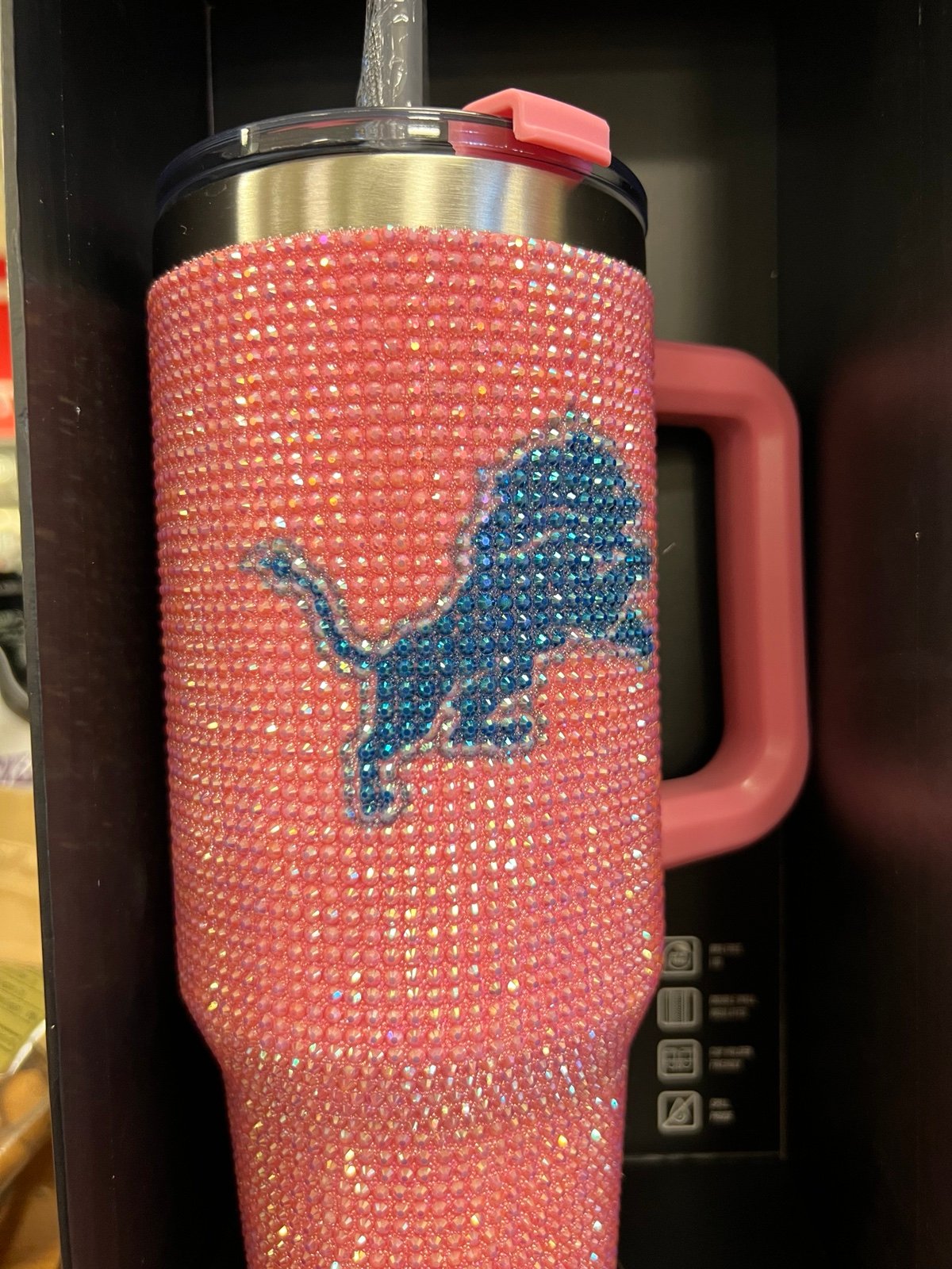 Detroit Lions Bling Tumbler