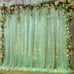 10x10ft Olive Green Tulle Backdrop Curtain with Lights String