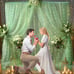 10x10ft Olive Green Tulle Backdrop Curtain with Lights String