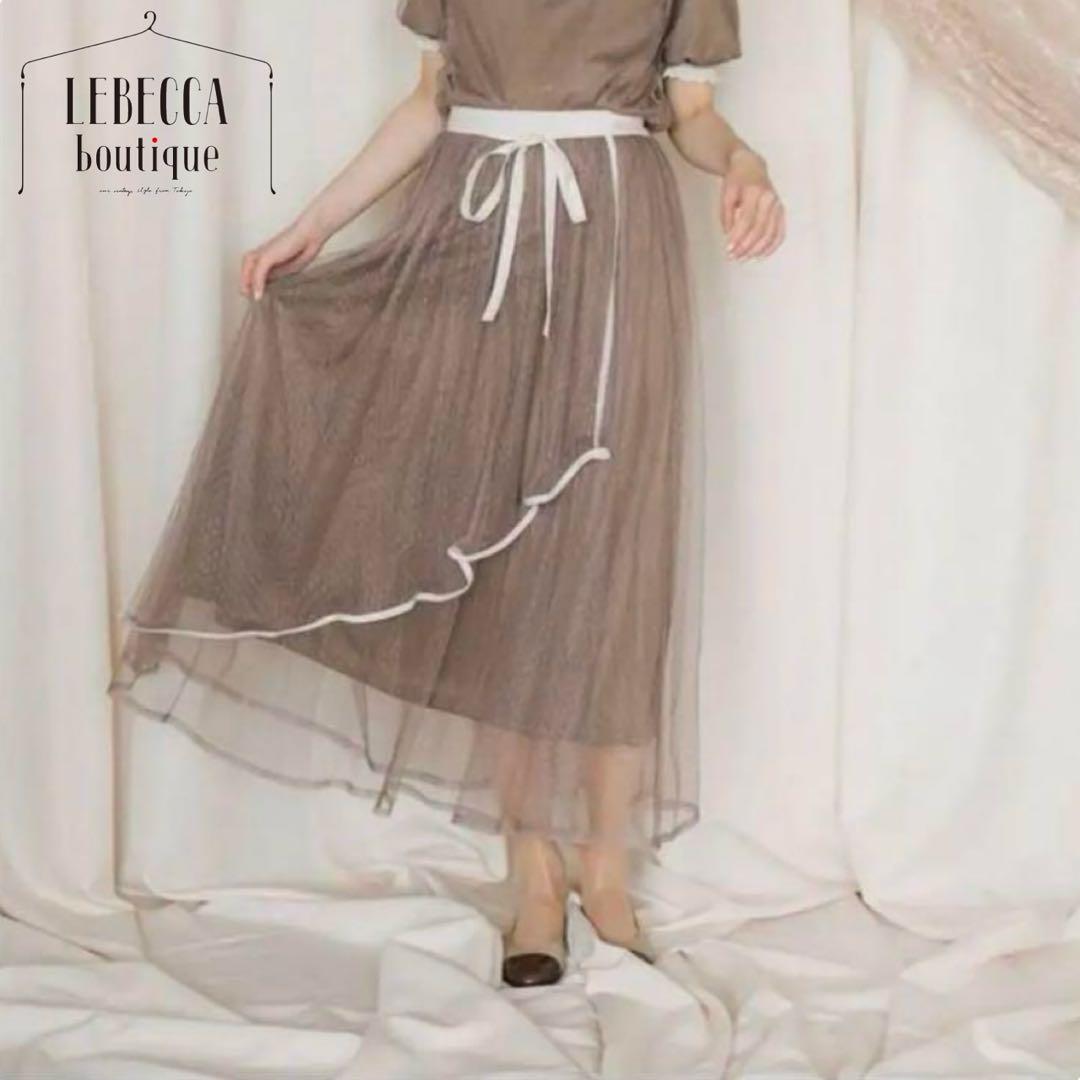 New Rebecca Boutique Heart-Concealing Polka Dot Tulle Blouse and Skirt Set