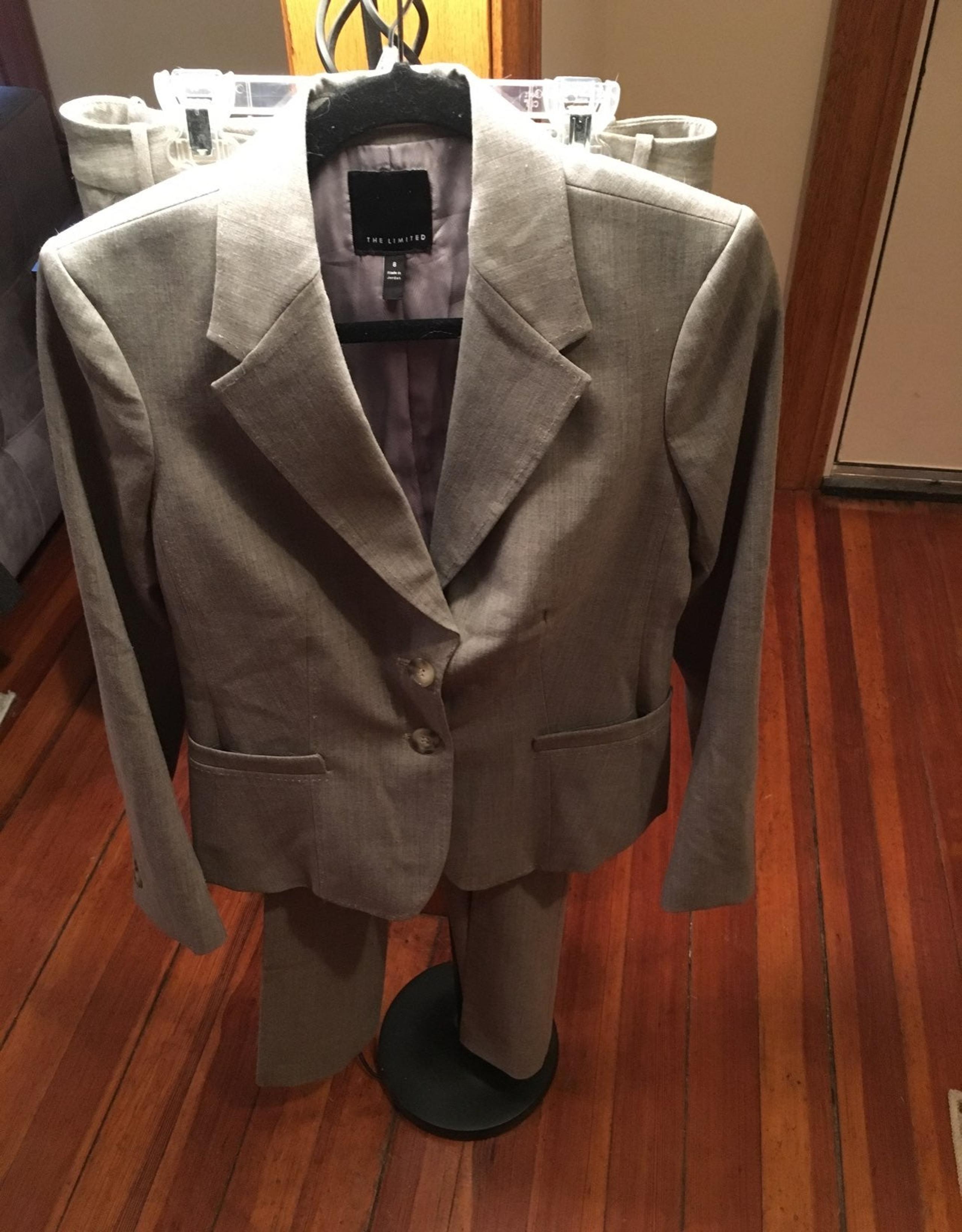 Grey pant suit and blazer
