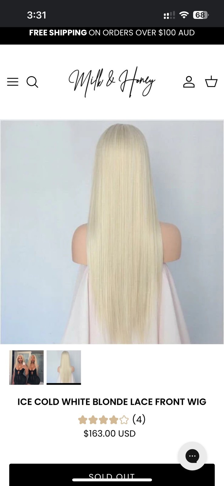 Milk and Honey synthetic luxury wig