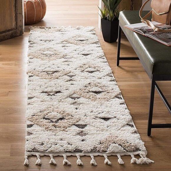 NEW Runner Rug - 2'3 x 6', Ivory & Brown