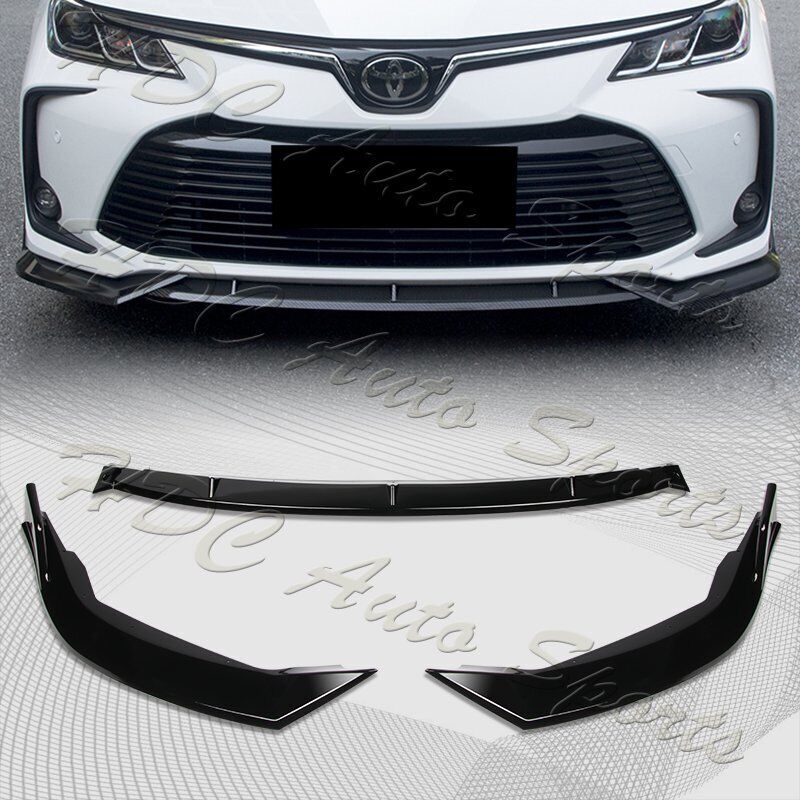 For 2020-2021 Toyota Corolla LE XLE Painted Black Front Bumper Body Spoiler Lip
