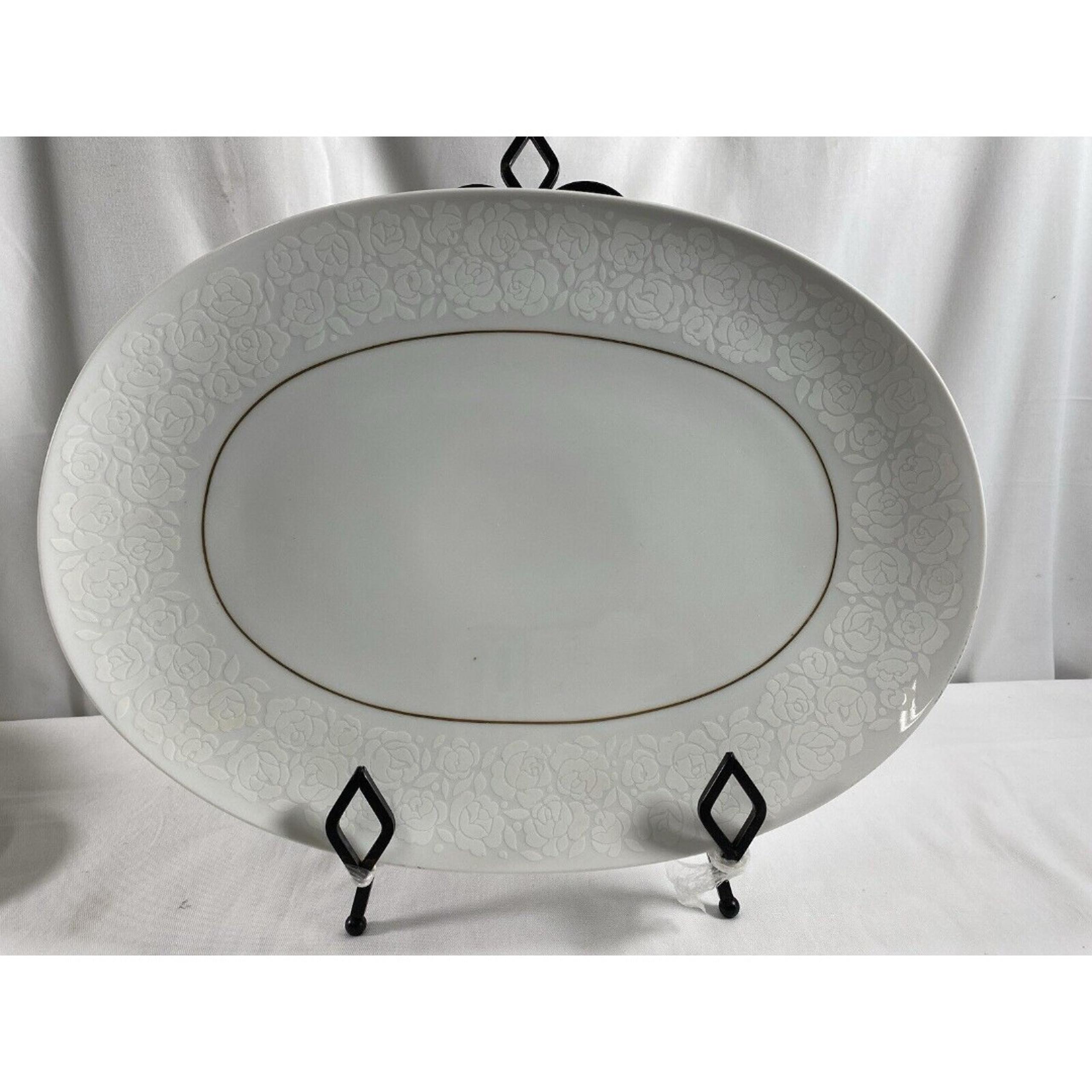 Raymond Loewy Rosenthal Gold Ermine Large Oval Serving Platter 15.25” #64