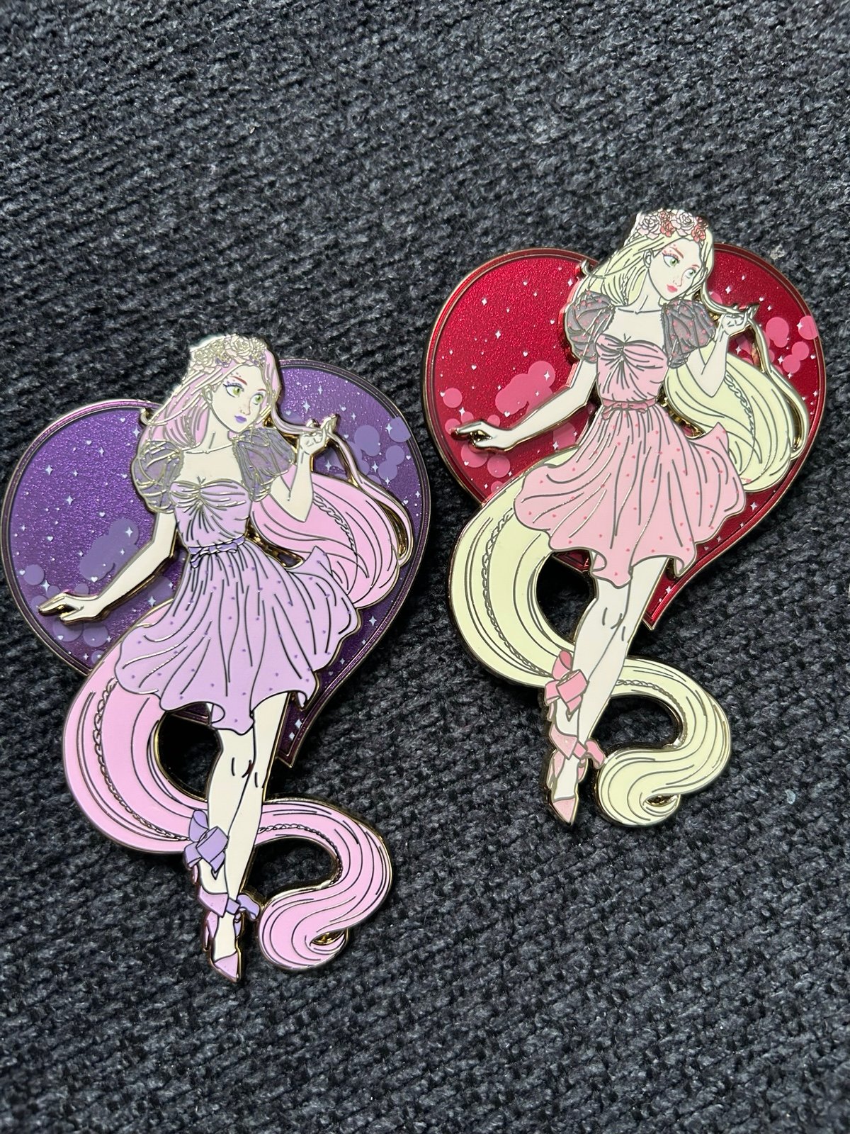 Rapunzel heart pins