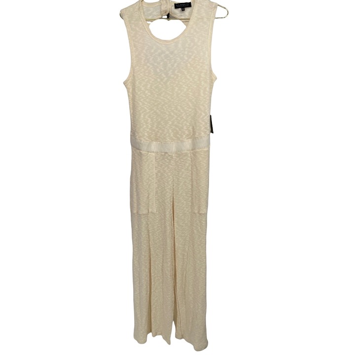 NWT ELOQUII KNIT IVORY OPEN BACK SLEEVELESS WIDE LED SIZE 18/20