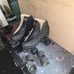 Matte black artistic Riedell quad skates