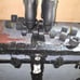 Matte black artistic Riedell quad skates