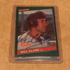 Will Clark 1986 Donruss The Rookies Auto Signed