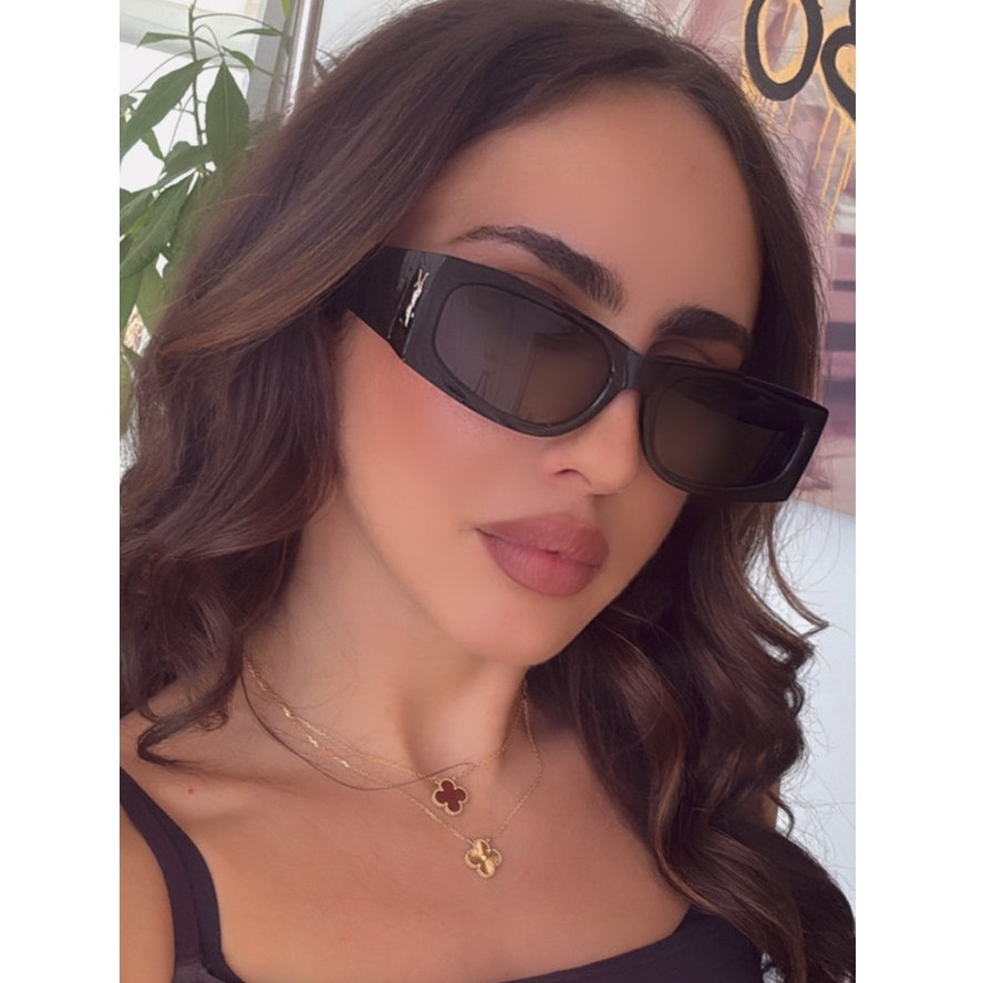 NEW Saint Laurent SLM140/F Black Gold Sunglasses
