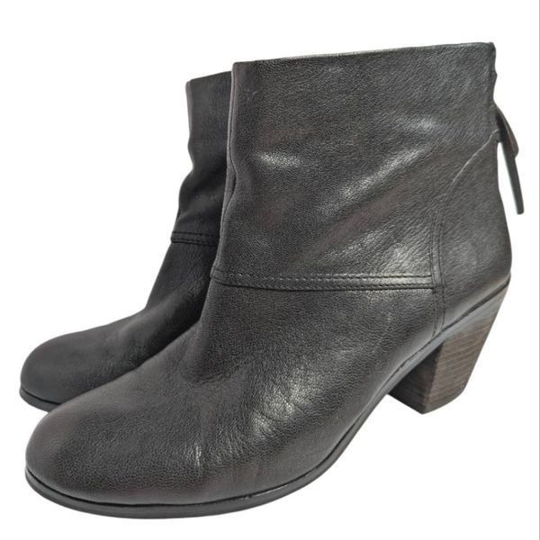 Sam Edelman Larkin Black Ankle Block Heel Booties Womens 10