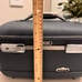 Vintage American Tourister Tiara Train Case Blue Makeup Carry On Luggage