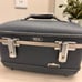 Vintage American Tourister Tiara Train Case Blue Makeup Carry On Luggage