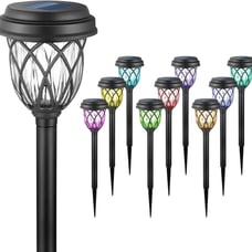 10 Pack Color Changing Solar Lights Outdoor Decorative for Garden