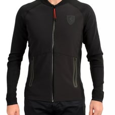 Scuderia Ferrari X Puma Men's Black Logo Print Full Zip Track Jacket US S