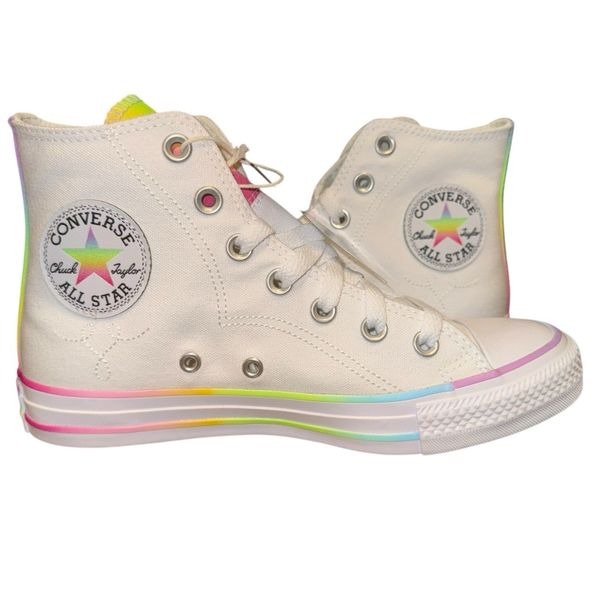 New Women's Converse Chuck Taylor All Star High Pride Sneakers A10216C Size 7