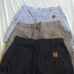 Carhartt Men's Shorts sz 36 Carpenter Work Short w/ Hammer Loop 8 Pocket 3 Pairs