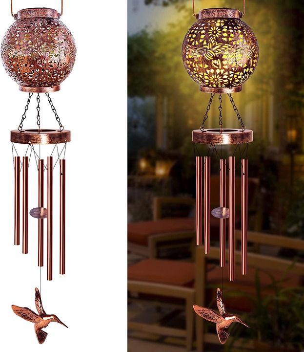 Wind Chimes for Outside 38 Hummingbird Solar Wind Chimes
