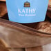 Kathy Van Zeeland Vintage Y2K EUC Champagne & Brown Purse w/ Keychain and Studs