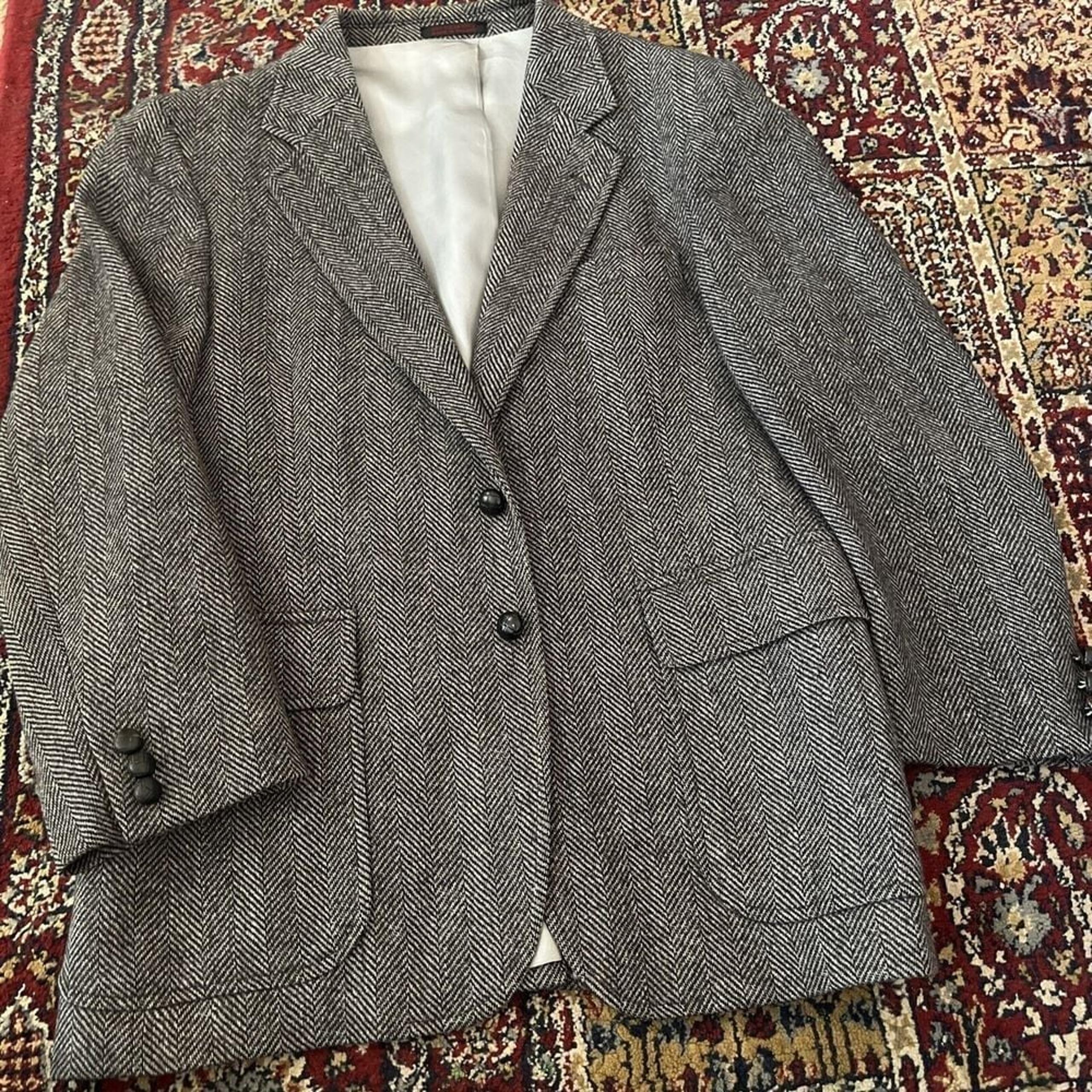 The Mark of the World's Best Wool Blazer Gray 38s Grey Tweed