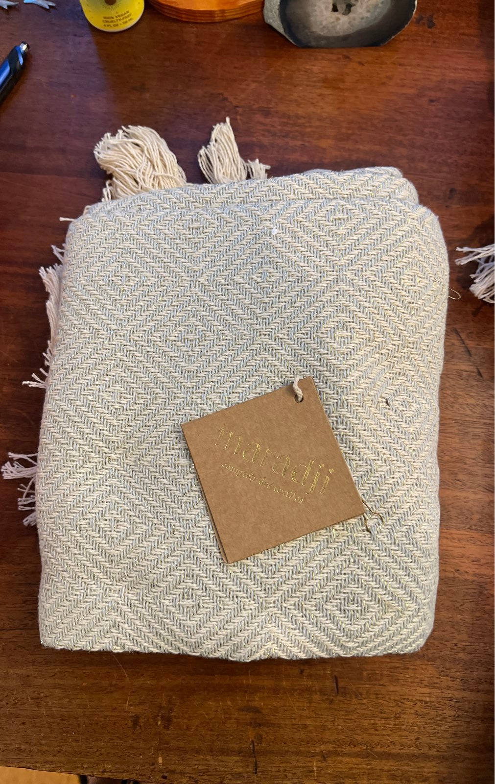 Maradji throw, blue and silver, Oui Please