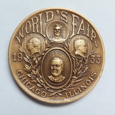 1933 Chicago Worlds Fair Bronze medal