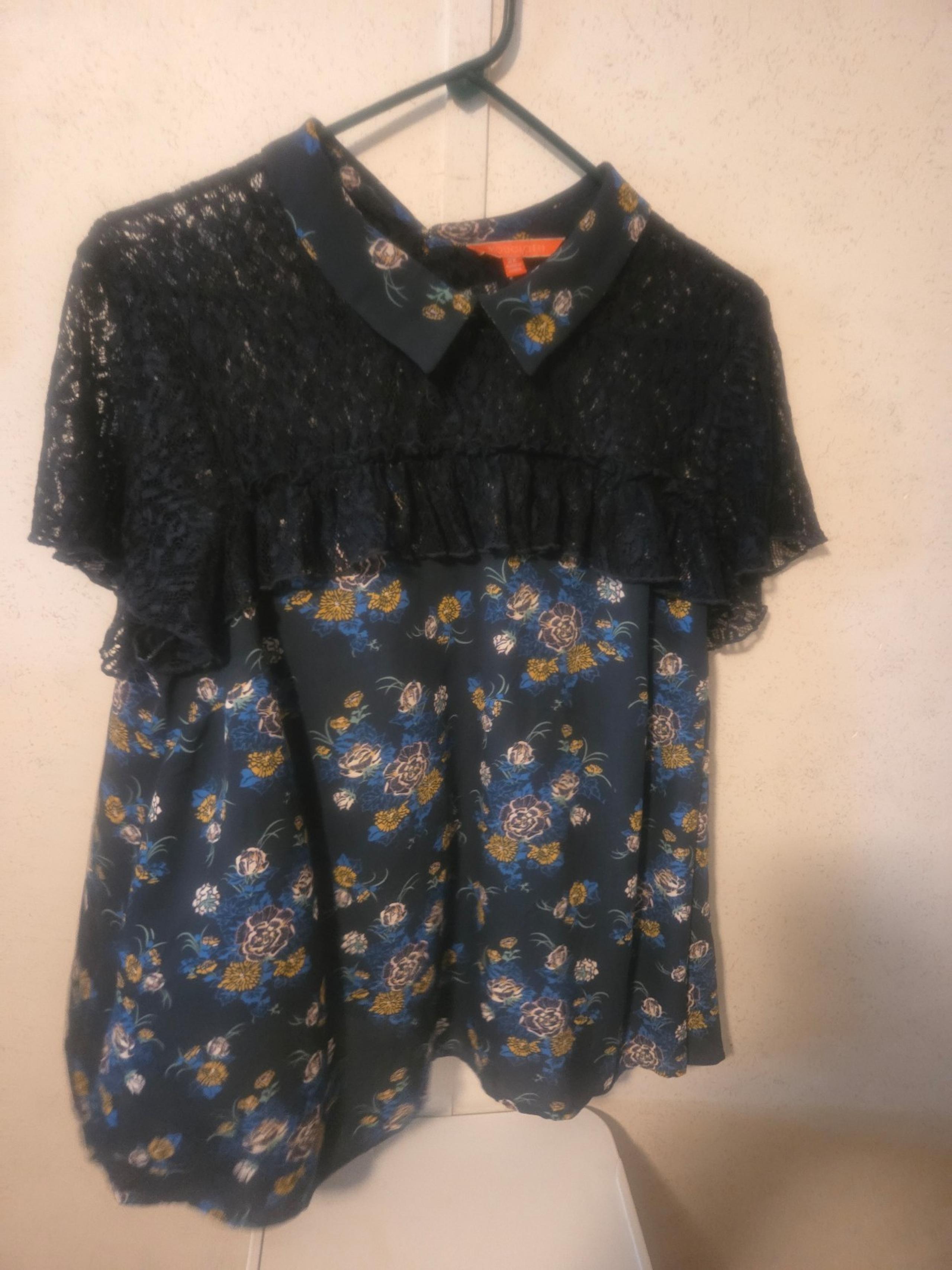 Modcloth floral lace blouse 2x