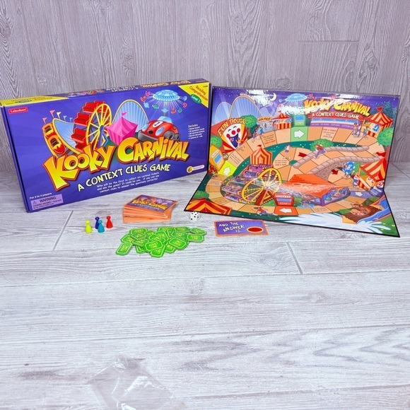 Rare hard to find Kooky Carnival Lakeshore the context clue board game learning
