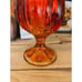 Vintage Viking Glass Epic Six Pedal 17 Amberina Chunky Swung Vase