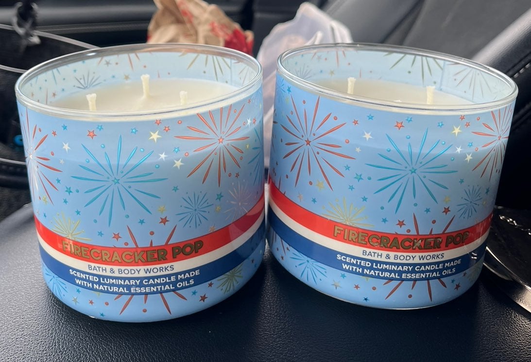 Firecracker pop candles