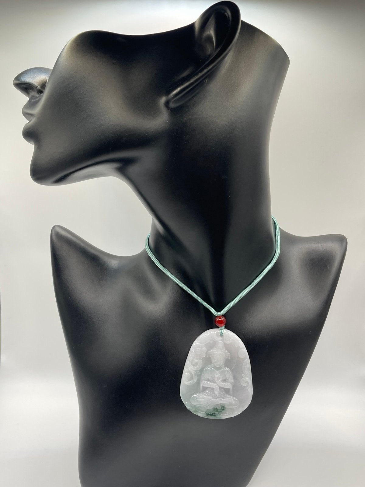 Bodhisattva pendant with necklace