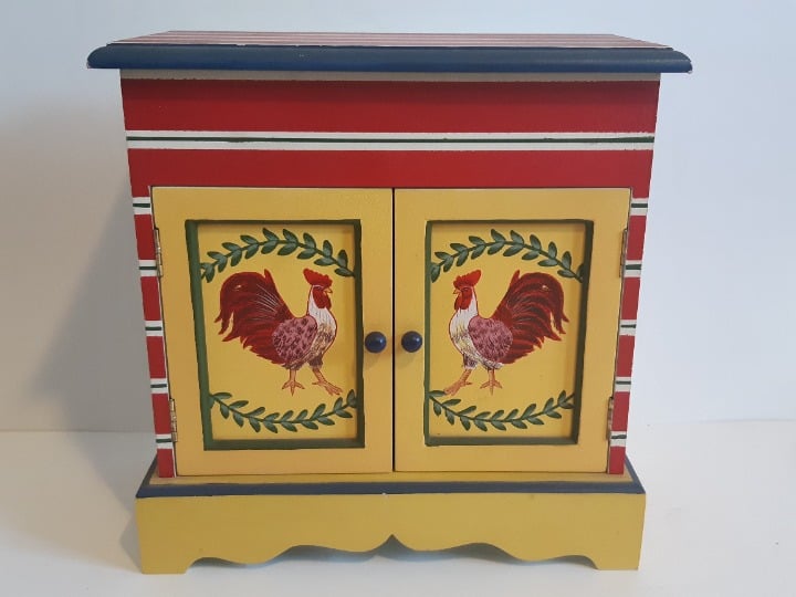 Rooster Trinket/Jewelry/Organizer Handmade Wooden Box