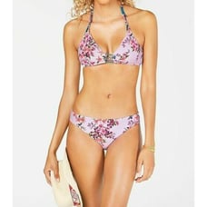Nanette Lepore Bikini Top Charmer Bottom Size 6 Victorian Floral Swimwear NEW