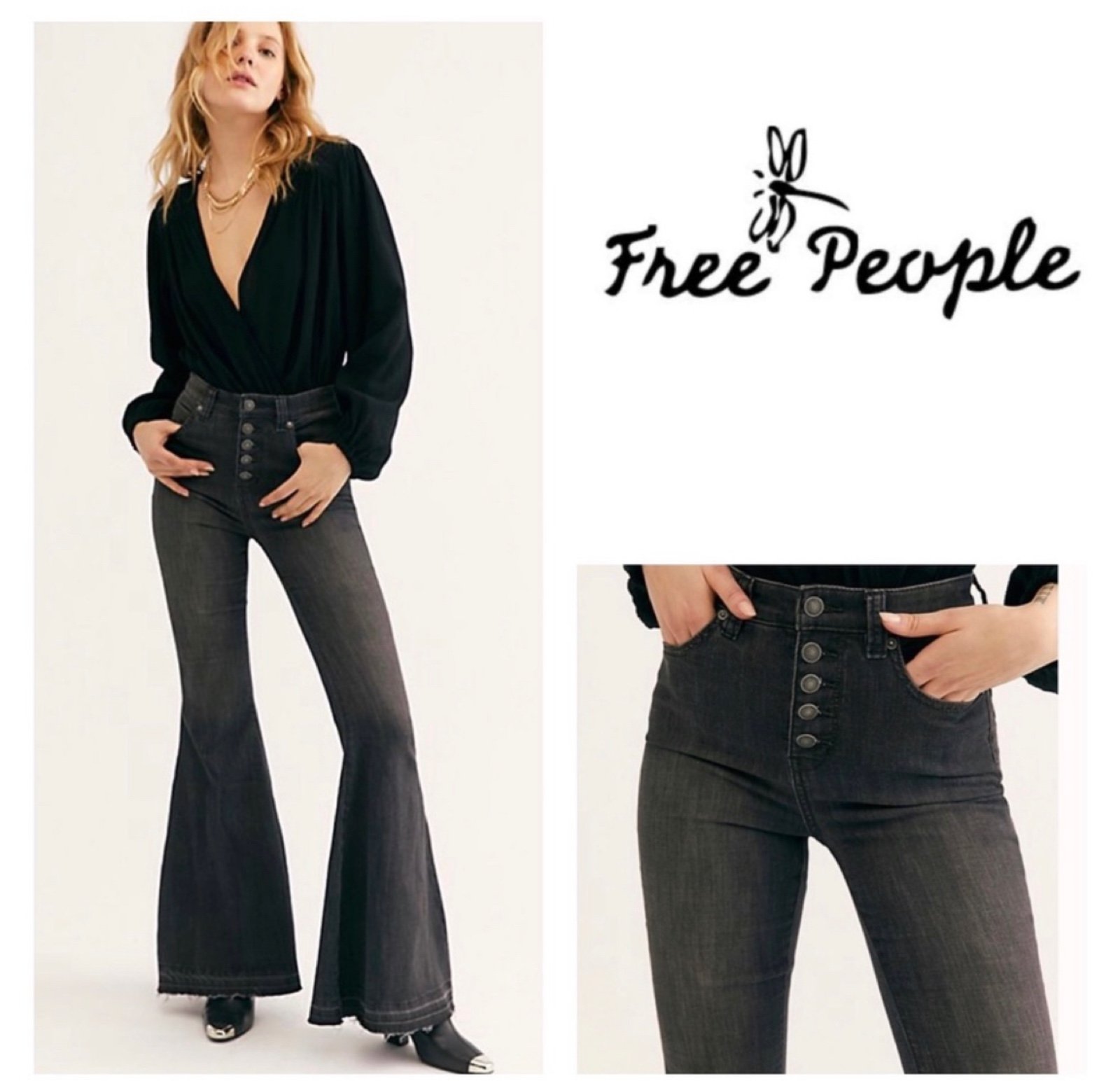 FREE PEOPLE New Irreplaceable High Waist Flare Jeans 28