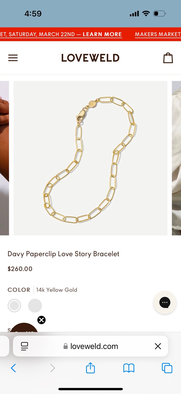 Loveweld 14k gold Davi bracelet