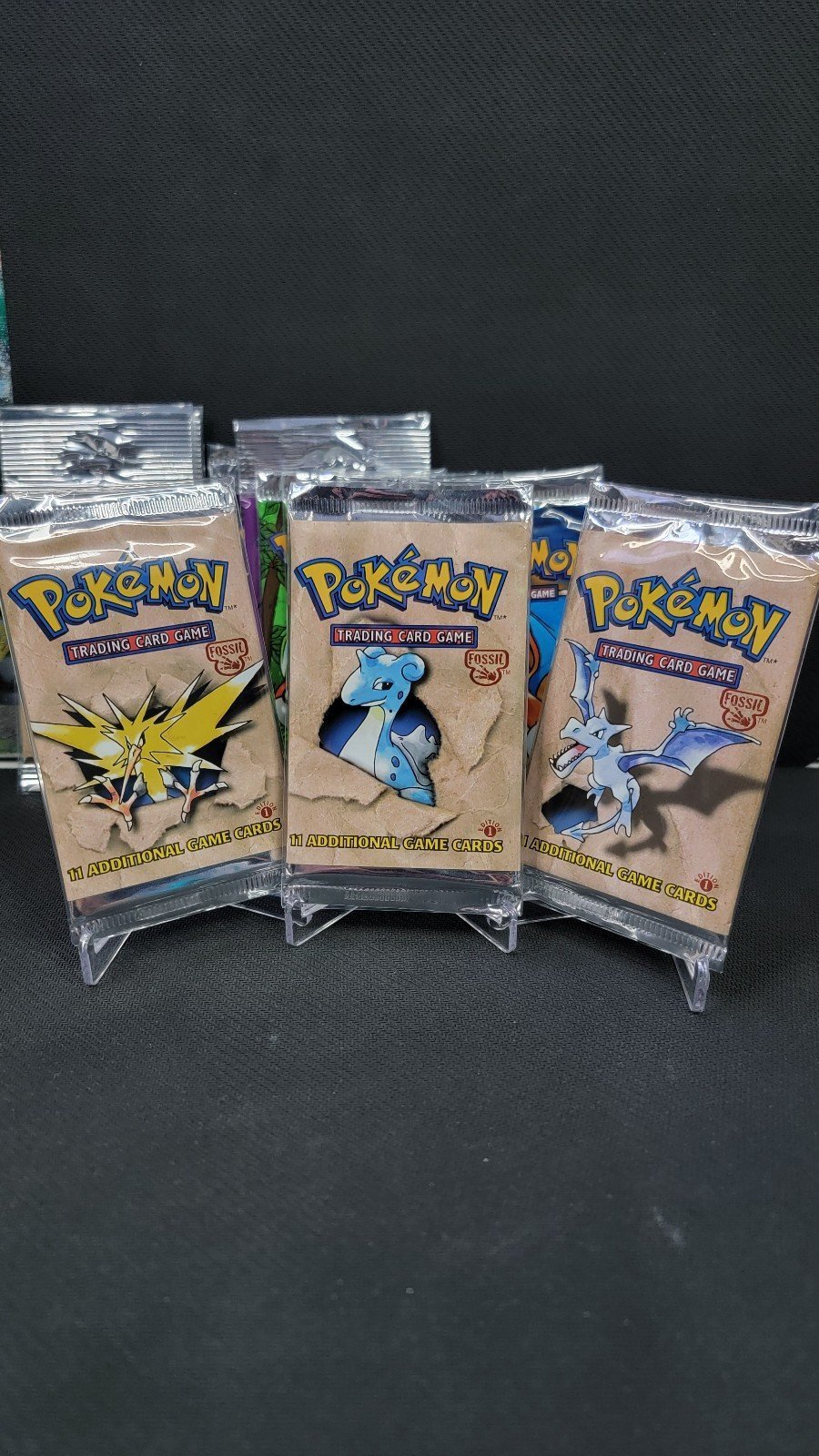 Pokemon Fossil Booster Pack 1st Edition Art Set