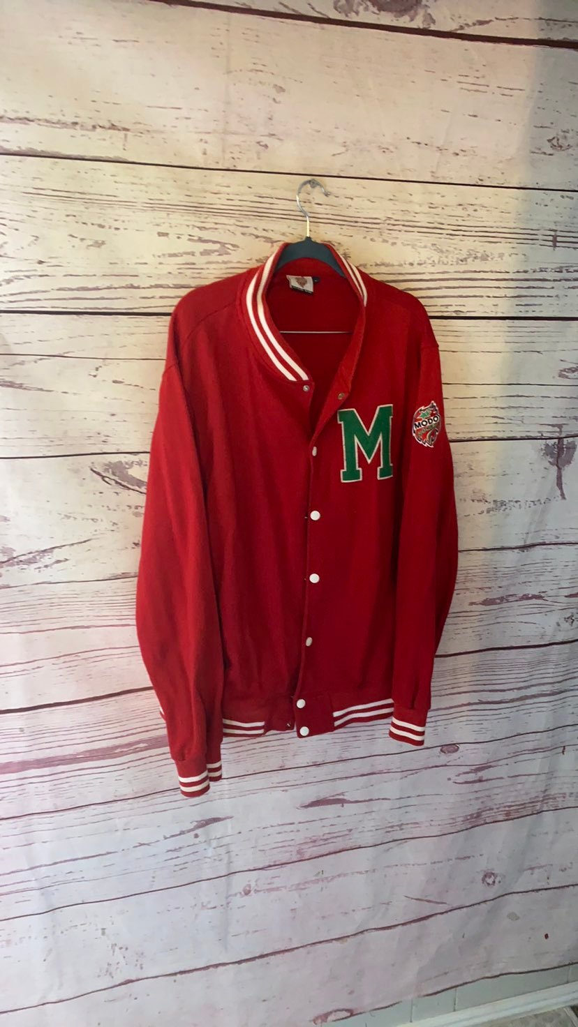 Modo hockey letterman-style snap sweater
