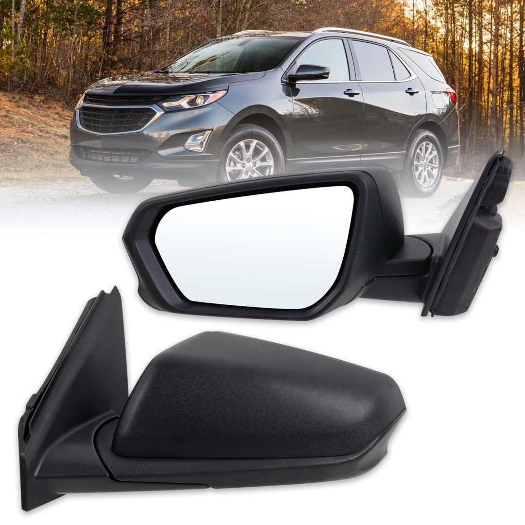 Lqito Left Driver Side Mirror for 2018-24 Chevy Equinox Manual Fold Heated