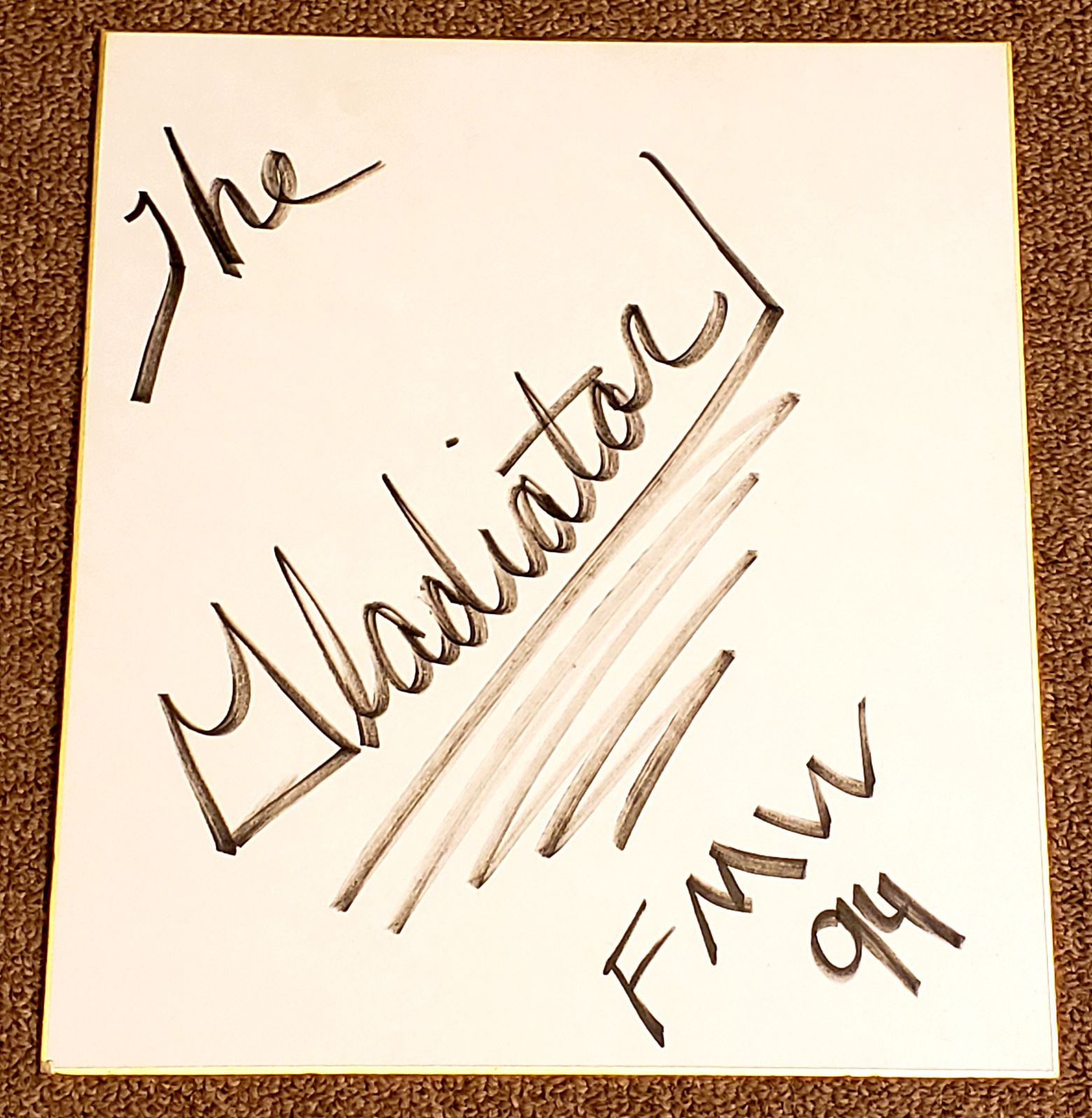 Mike Awesome The Gladiator Autograph ECW
