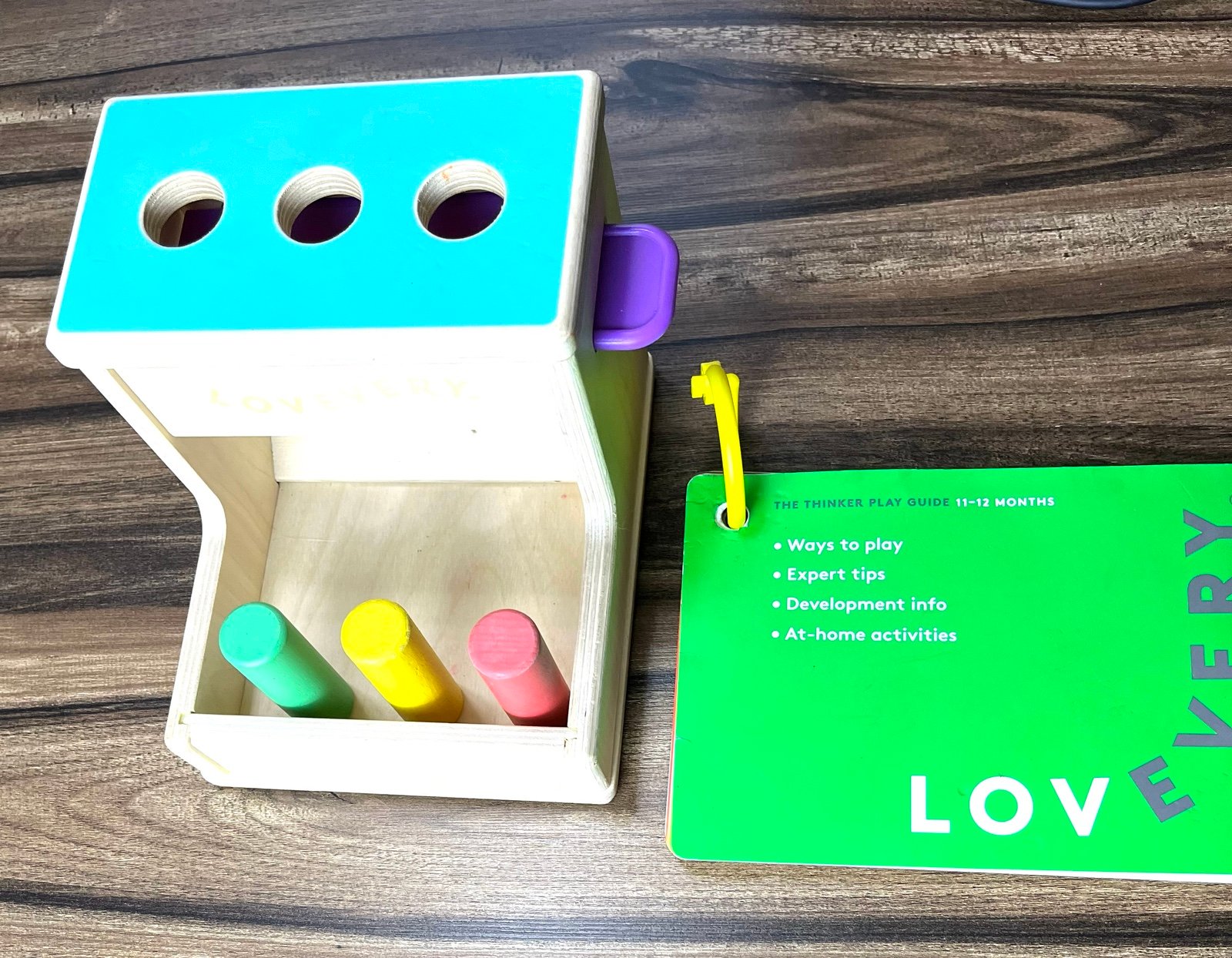 Lovevery The Thinker Play Kit, Wooden Peg Drop