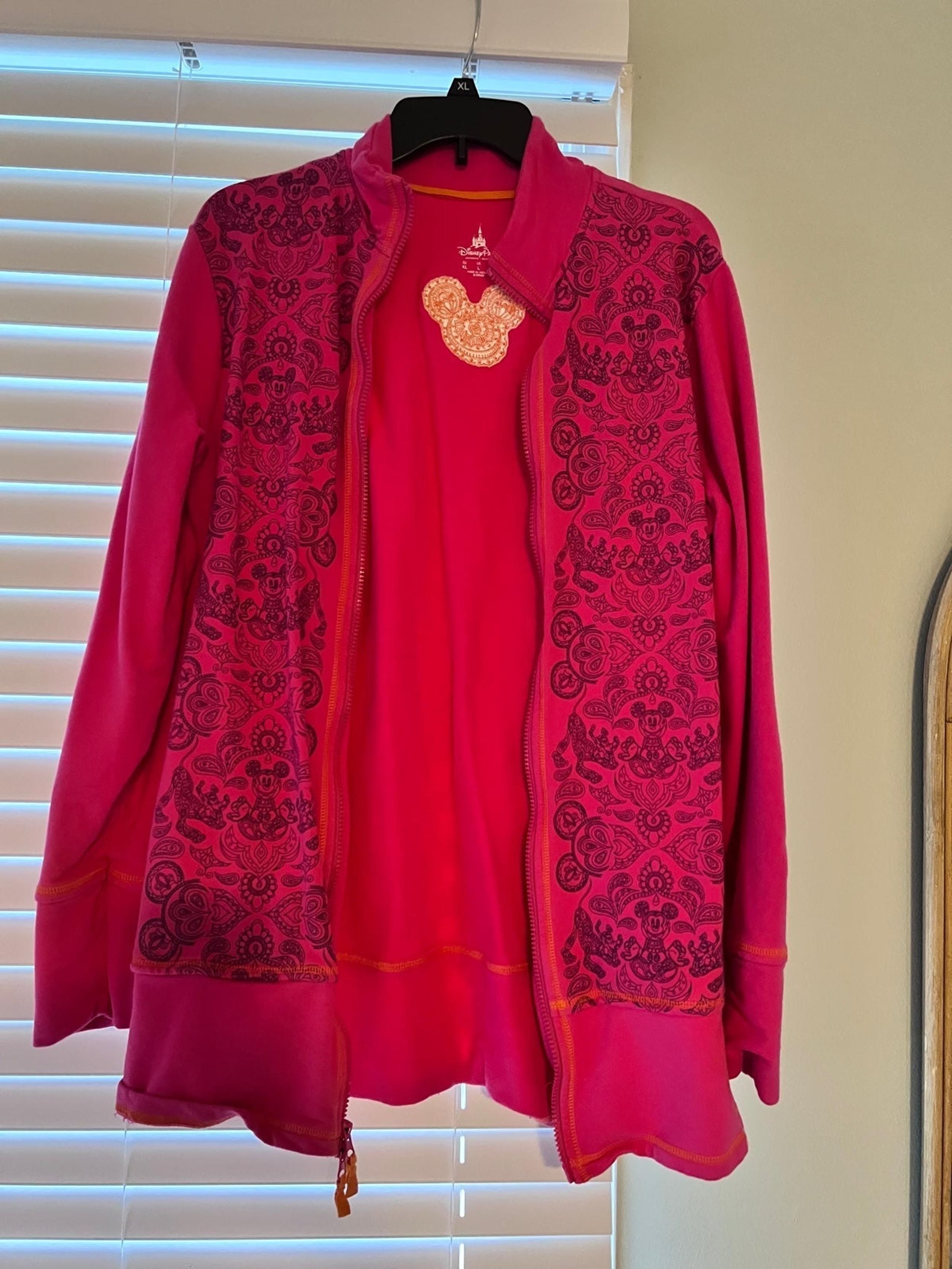 Disney parks pink paisley zip up