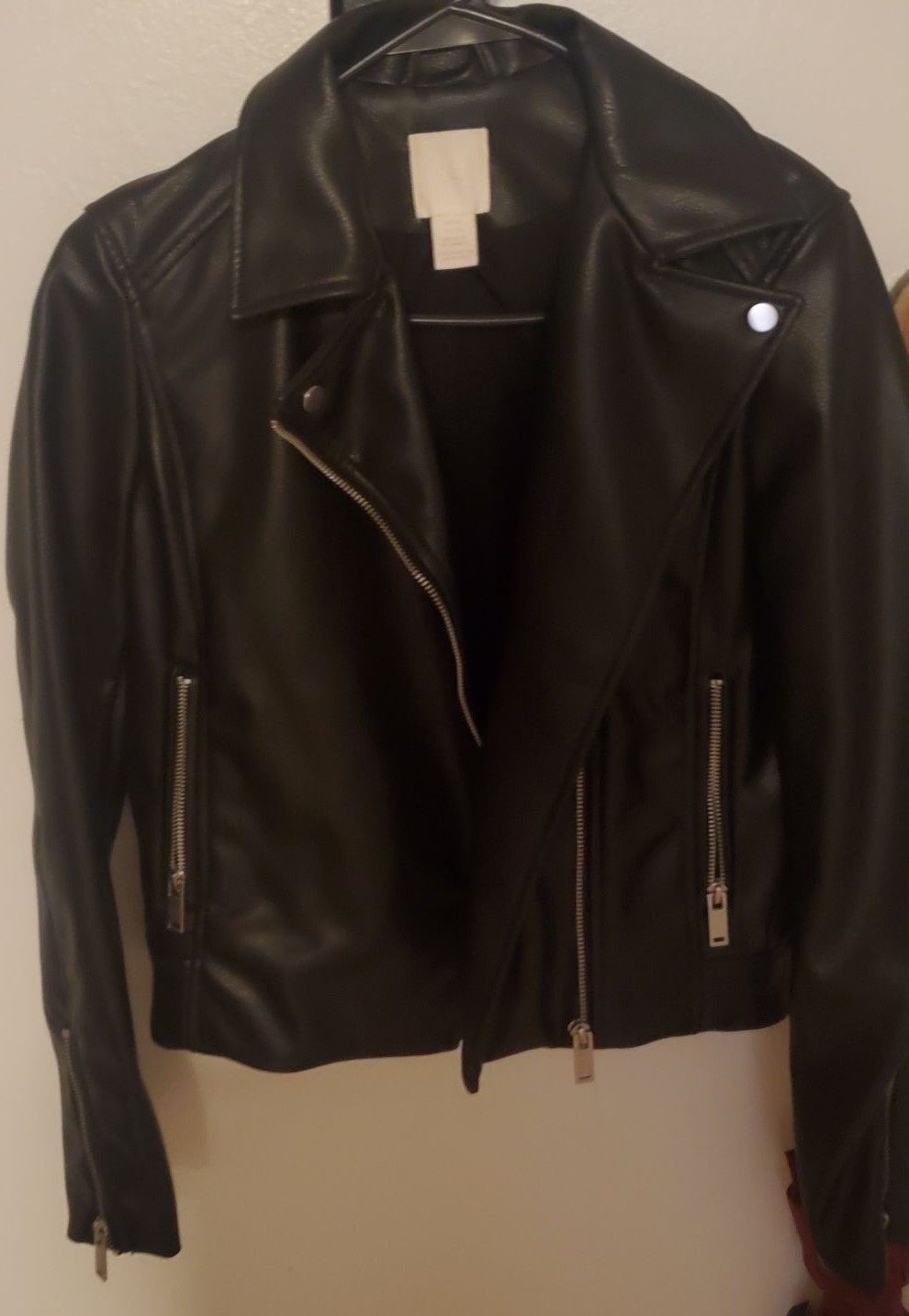 Faux Leather biker Jacket h&m