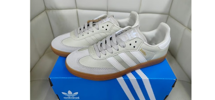 Adidas OG Samba Beige aluminum chalk white Size:EU38=Women's 6.5=Men's 5.5