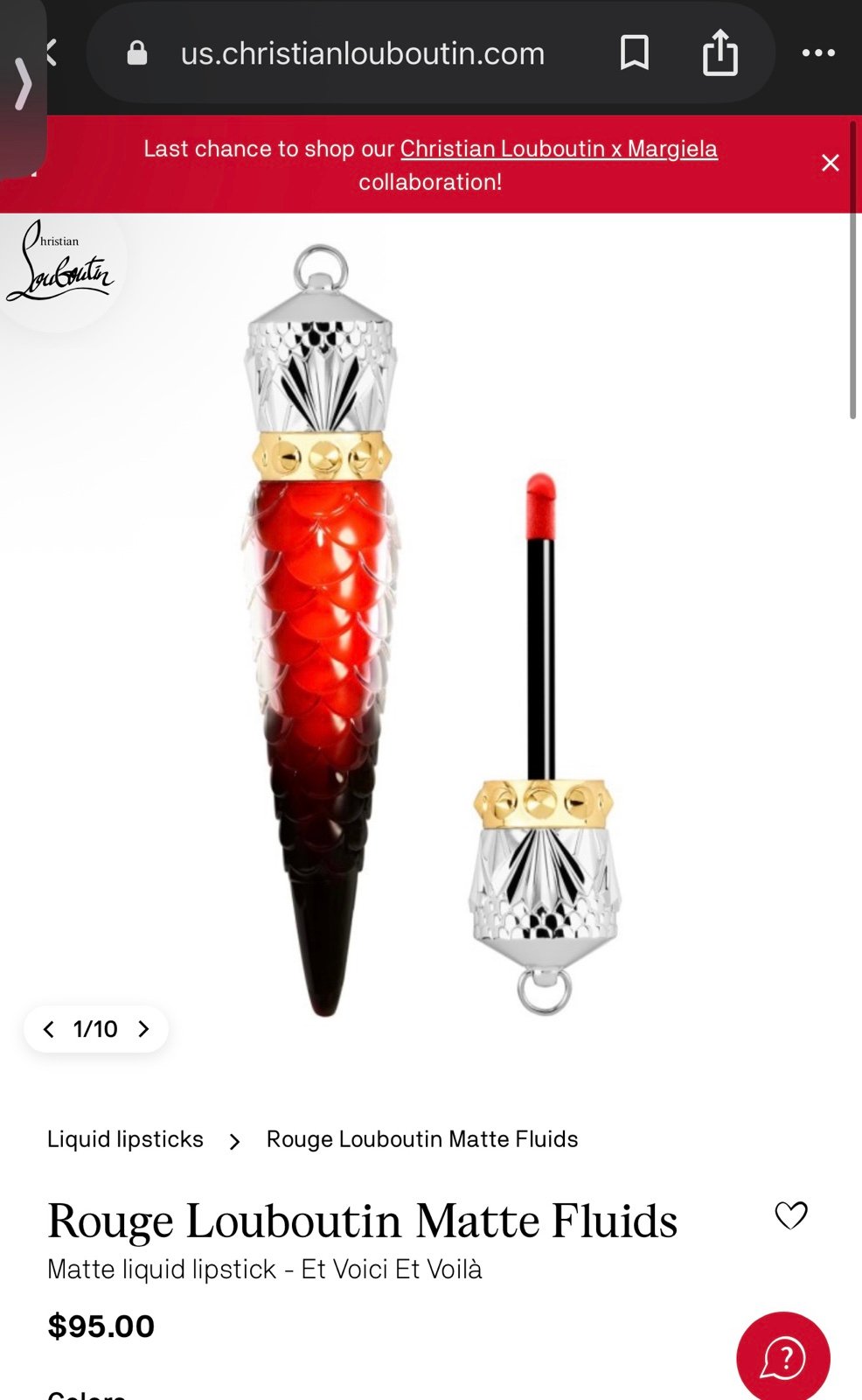 Christion Louboutin Matte Fluids Matte liquid lipstick - Et Voici Et Voilà