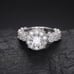 Moissanite Diamond Ring 6CT 18K white Gold Solid .925 Sterling silver