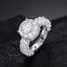 Moissanite Diamond Ring 6CT 18K white Gold Solid .925 Sterling silver