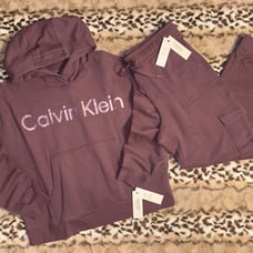 NWT Calvin Klein Performance Fleece Logo Hoodie & Slim Fit Cargo Joggers Set